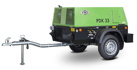 Передвижной дизельный компрессор Atmos PDK 33 фикс без тормоза